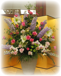 名古屋市千種区の花屋グラッシーの講演会演壇の装花 名古屋市千種区の花屋グラッシーの講演会演壇の装花